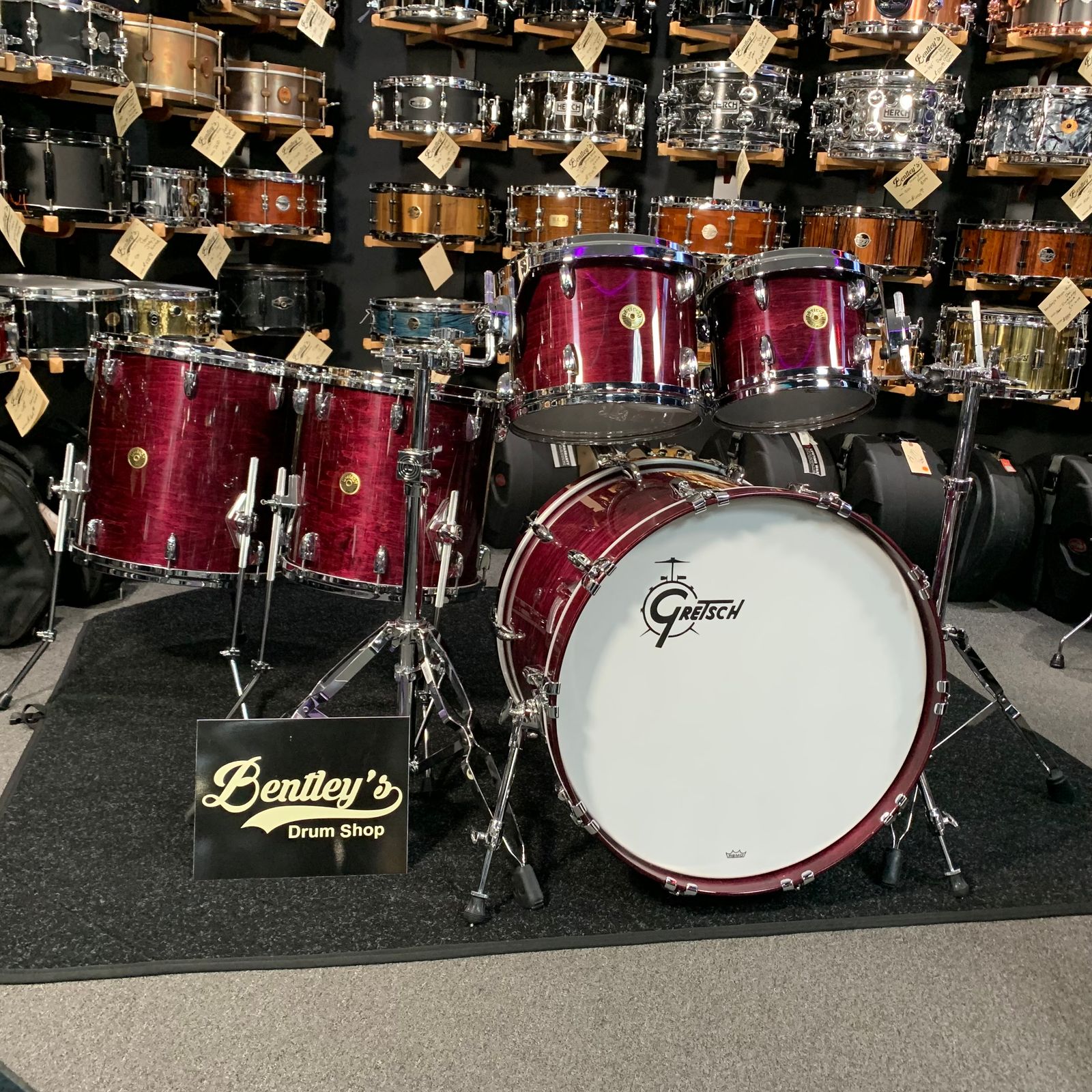 ~WOW!~ Gretsch USA Custom 5-Piece 10/12/14/16/22 Drum Kit Set in Purple Gloss Lacquer